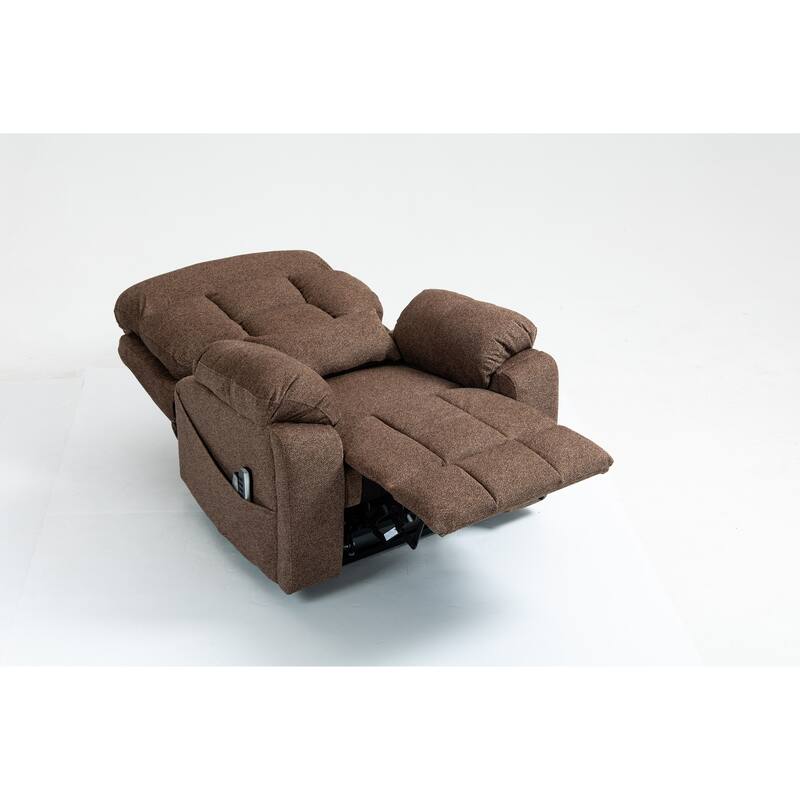 Power Lift Recliner Chair with Heat & Massage, Ergonomic Single Sofa Chair, Electric Recliner Chair with 2 Cup Holders