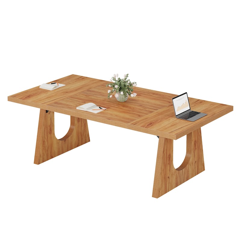 Wood Conference Table Oka Rectangular Office Meeting Room Desk