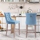 preview thumbnail 21 of 56, Contemporary Tufted Velvet Upholstered Counter Bar Stools Set of 2