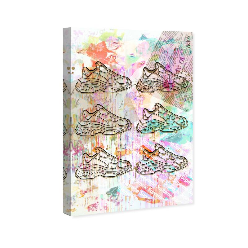 Wynwood Studio Canvas Fashion and Glam Layers of Bali White and Pastel Pink Glam Wall Art Canvas Print