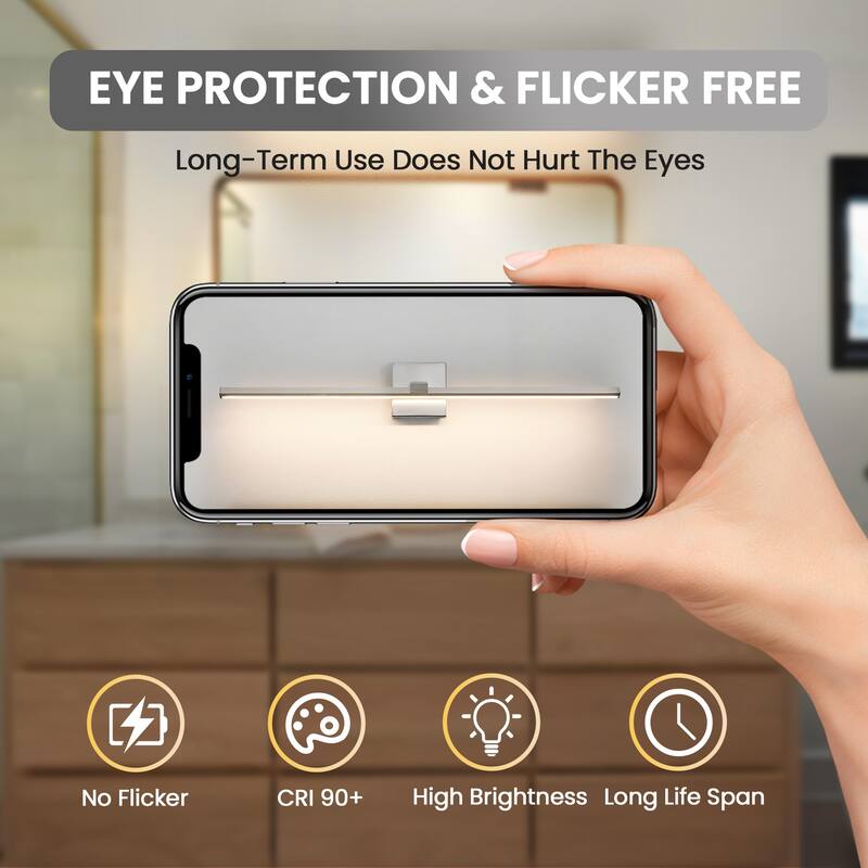 Modern Vanity Lighting Fixtures 24/32/39'' Bathroom Vanity Lights Over Mirror Wall Sconce for Bathroom