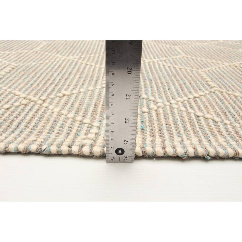 ECARPETGALLERY Braid weave Sienna Brown Wool Rug - 5'0 x 7'7