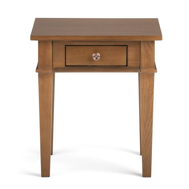 WYNDENHALL Sterling SOLID WOOD 18 inch Wide Square Transitional End Side Table - 18 W x 18 D x 20 H