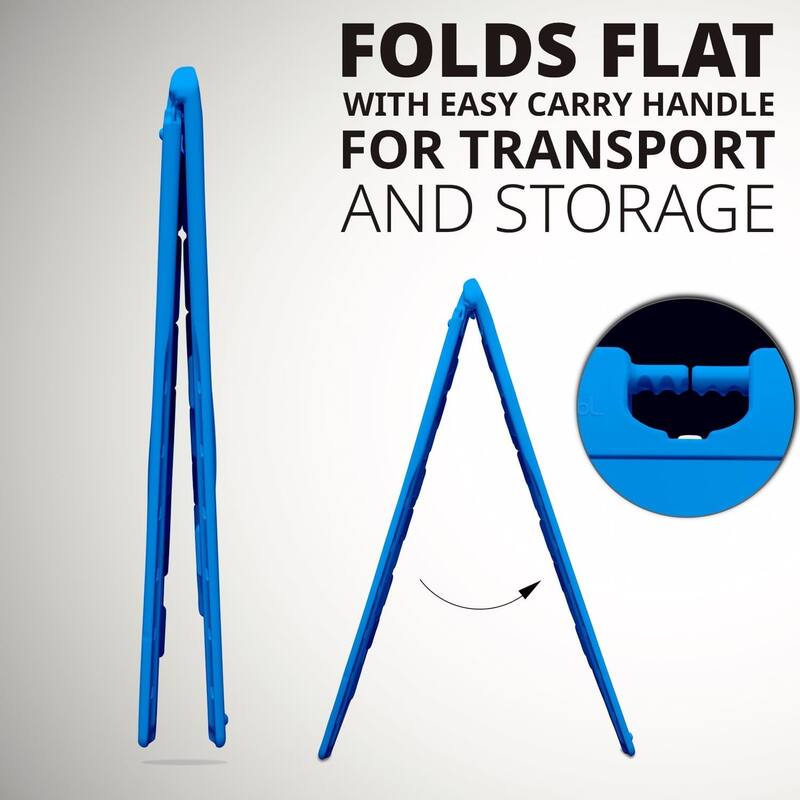 Jumbl A Frame Sandwich Board – 22 x 28” Display Sidewalk Sign with PVC Sign Protector (Blue)