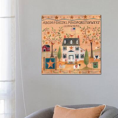 iCanvas "Star Bird Farm Sampler" by Cheryl Bartley Canvas Print