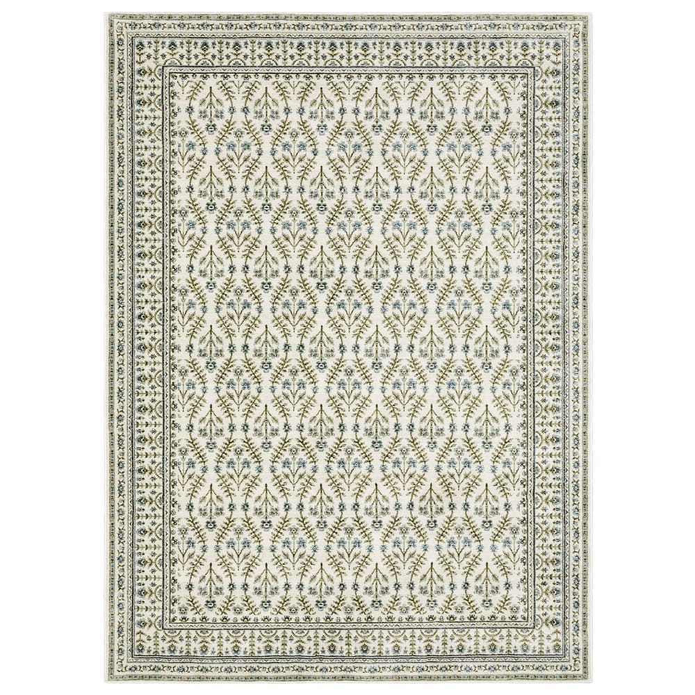 Style Haven Adalynn Bordered Floral Traditional Area Rug