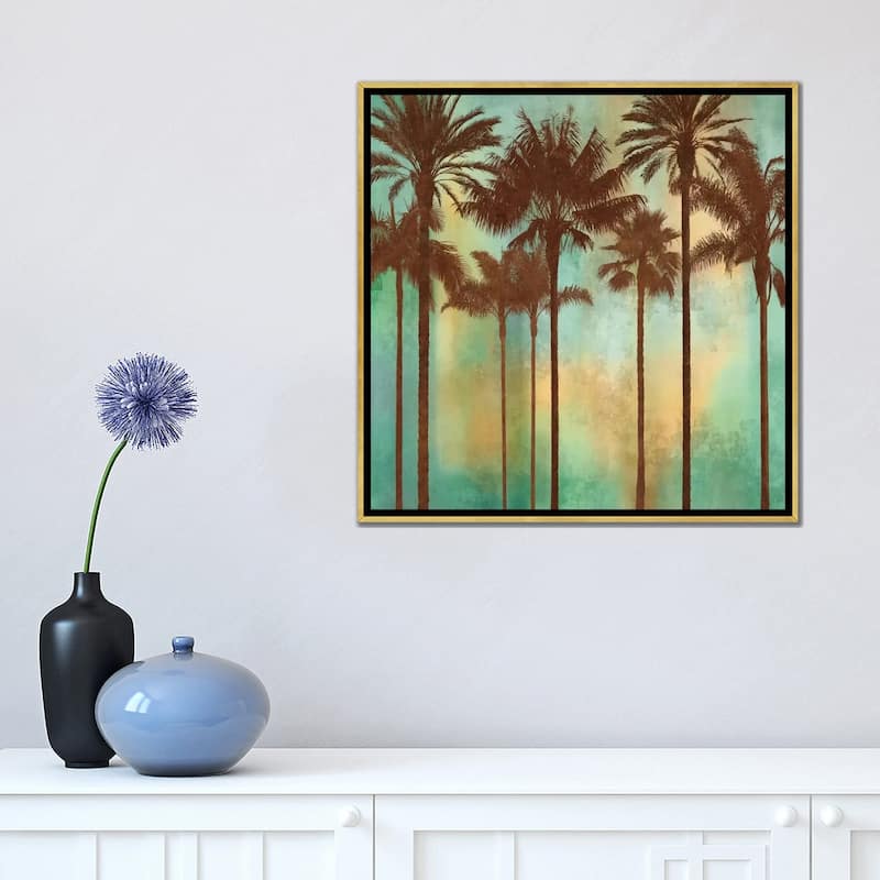 iCanvas "Aqua Palms II" by John Seba Framed Canvas Print