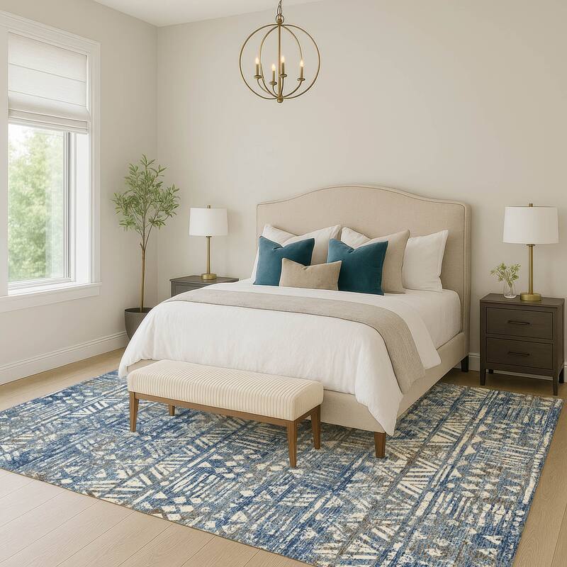 Machine Washable Indoor/ Outdoor Global Jara Chantille Rug