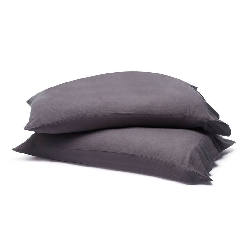 Superior Chloe 100% Cotton Percale Linen Texture Pillowcases, Set of 2