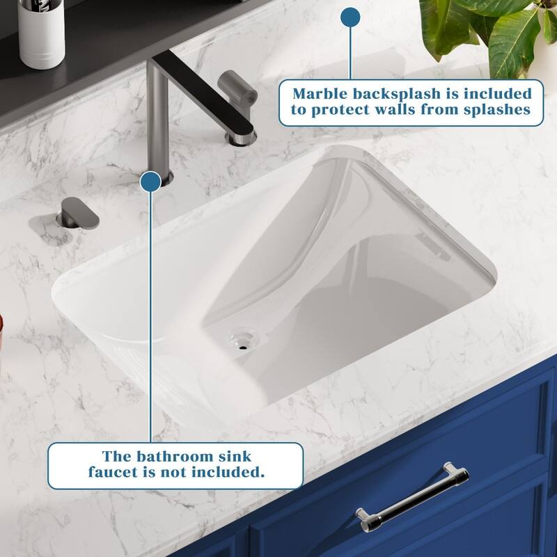 48-Inch Farm Style Bathroom Vanity with Square Sink