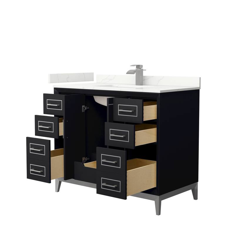 Marlena 42-inch Single Vanity, Quartz Top