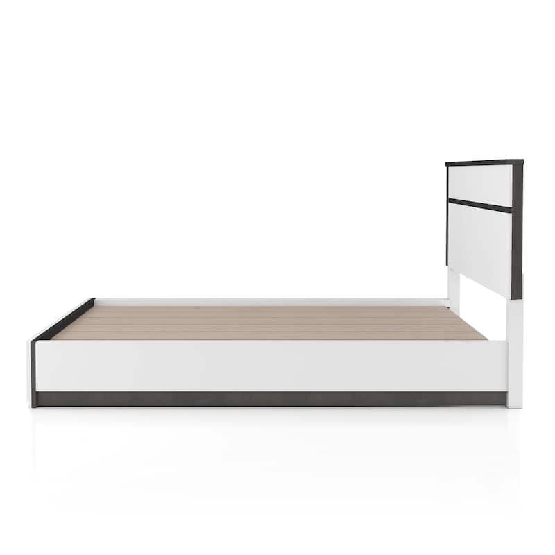 Furniture of America Conjira Modern White 2-Drawer Platform Bed