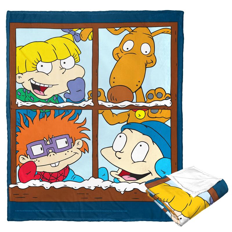Nickelodeon Rugrats Winter Window Silk Touch Throw Blanket