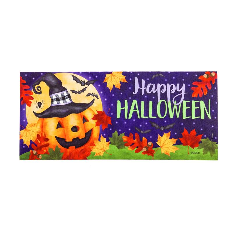 Sassafras Fall Holiday Set of 5 Door Mats with Rubber Display Frame, Collection #2 - Multi-Color
