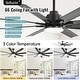 preview thumbnail 28 of 128, Sofucor 52/66/72/76/84Inch Large Ceiling Fan with Dimmable LED Light ,Remote&APP Control,8 Blades for Large Living Room,Porch