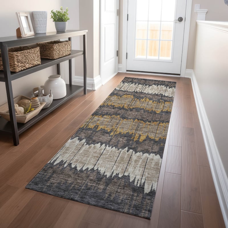 Premium Washable Super Soft Modern Stripe Mayfield Rug - Fudge - 2' 3" x 7' 6" - Runner