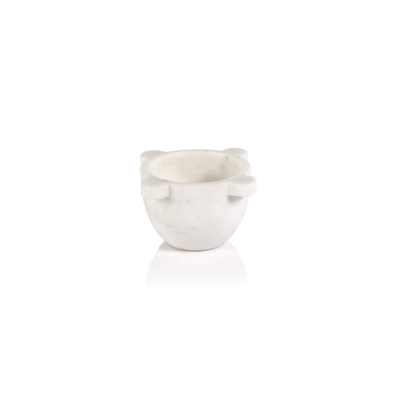 Ross Marble Mortar / Condiment Bowl - White - Small