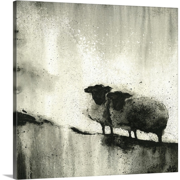 "BW Sheep" Canvas Wall Art