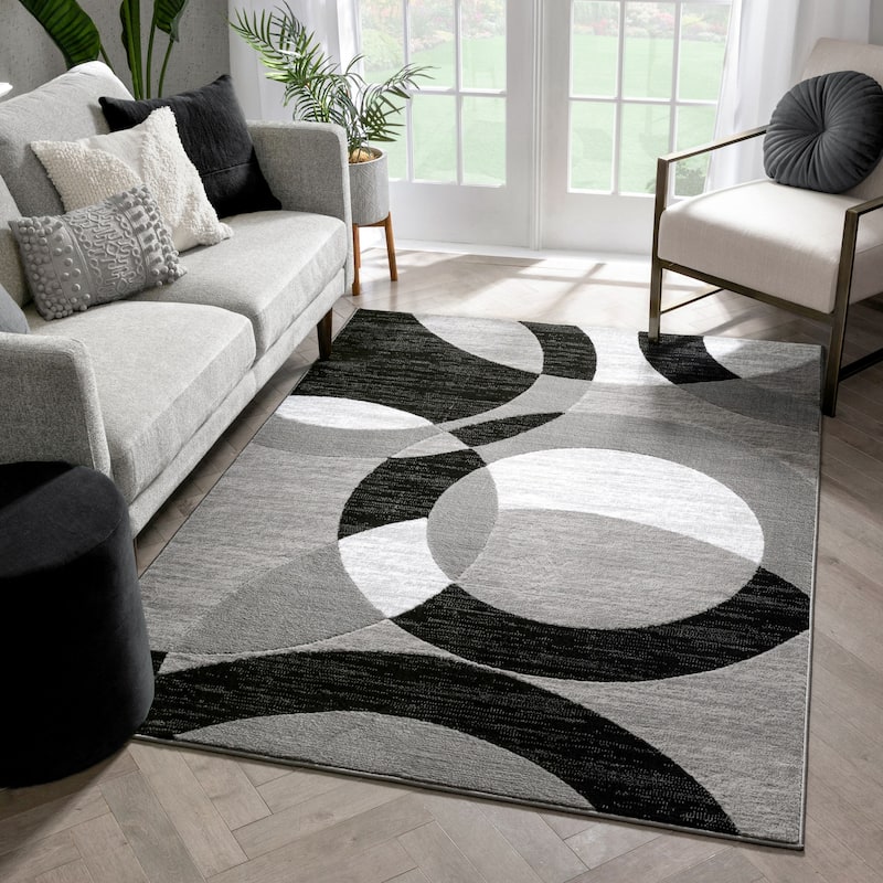 Well Woven Dulcet Bingo Modern Geometric Circles Area Rug