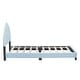 preview thumbnail 4 of 18, Twin Size Velvet Upholstered Platform Bed for Kids