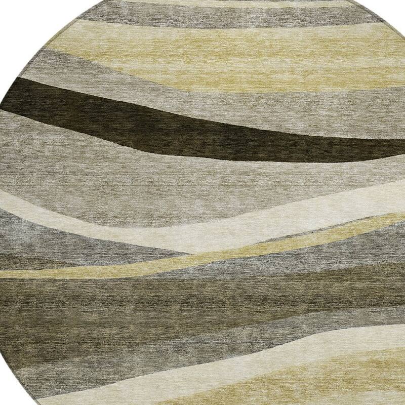 HomeRoots Abstract Transitional Rectangle Outdoor Rug