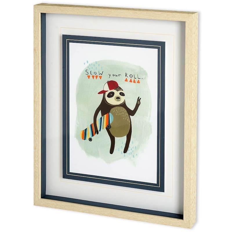 Hipster Sloth I Framed Art Print