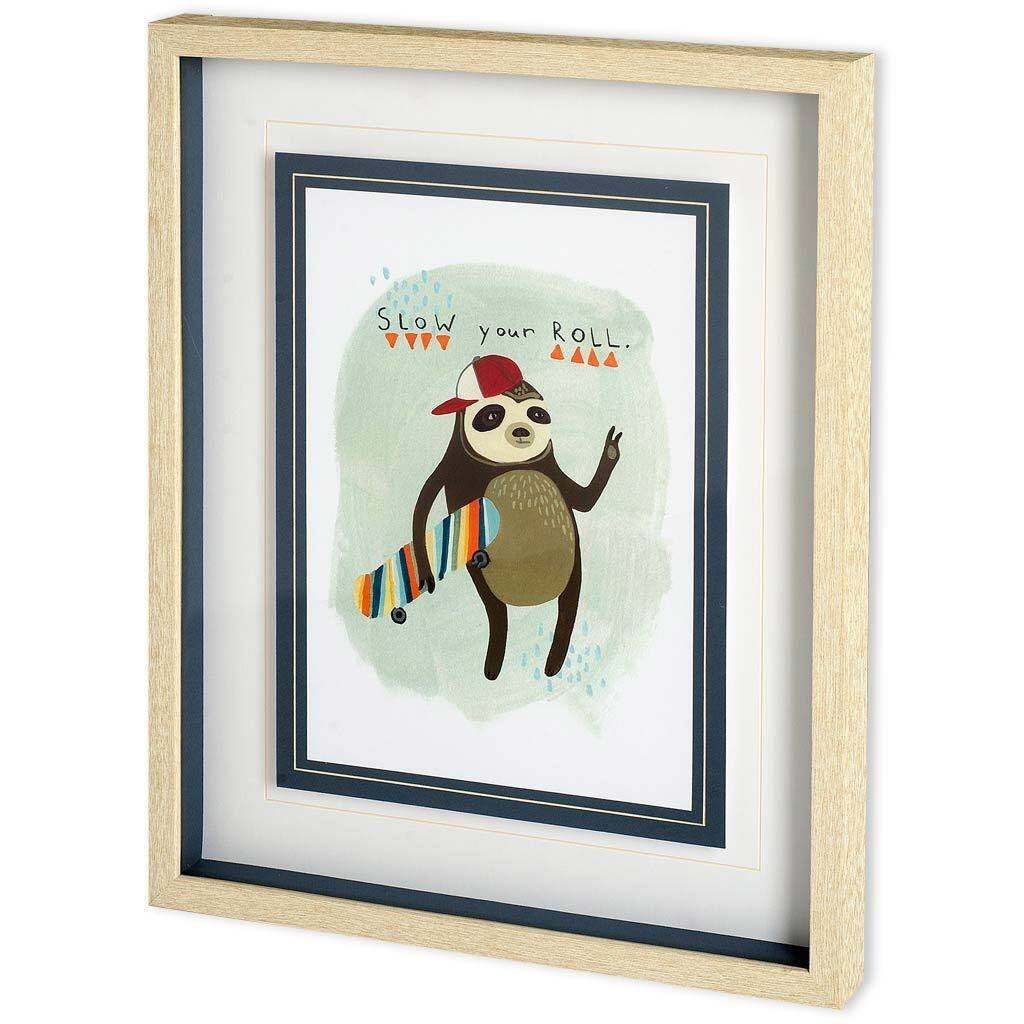 Hipster Sloth I Framed Art Print