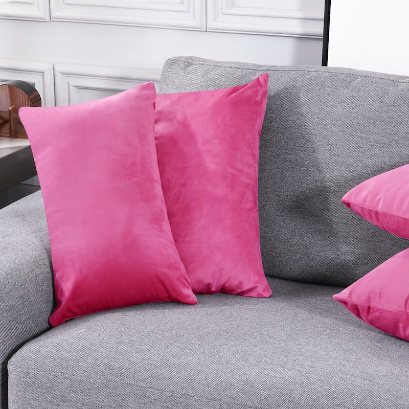 Deconovo Velvet Throw Pillow Covers 4 PCS (Cover Only)