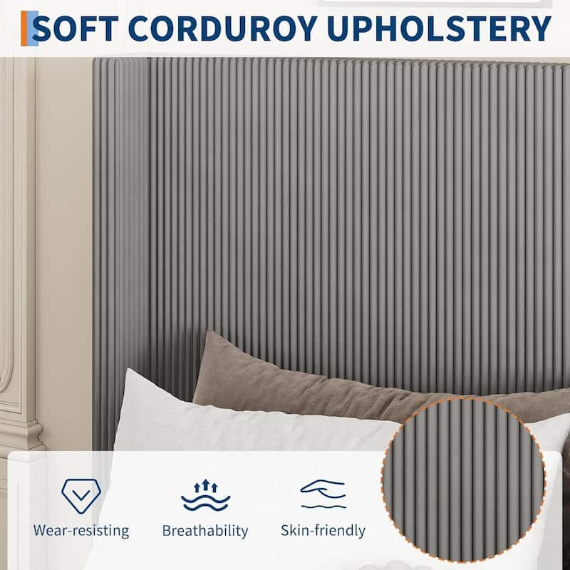 Bed Frame, with 4 Storage Drawer and Headboard