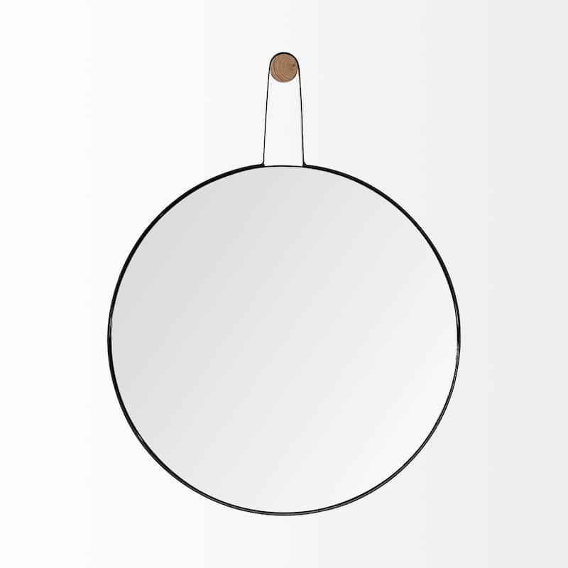 Collie Black Metal Frame With Hanger Trapezoid Mirror