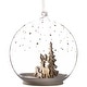 preview thumbnail 4 of 4, Deer Family in Snow Glass Globe Christmas Ornament - 4.75"