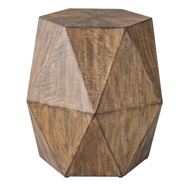 slide 2 of 5, Uttermost Volker Geometric Accent Table Honey - 18"W x 18"H x 16"D