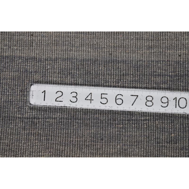 Hand Knotted Oriental 100% Wool Carpet Modern Modern Greys & Charcoal Gabbeh Area Rug - 5' 10'' X 4' 0''