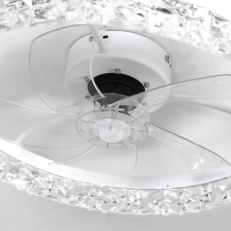20" Ceiling Fan with Lights, Dimmable LED 6 Speeds Reversible Blades Timing with Remote Control