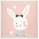 preview thumbnail 15 of 36, SAFAVIEH Carousel Kids Njomeza Bunny Rug Pink/Ivory - Square - 3'