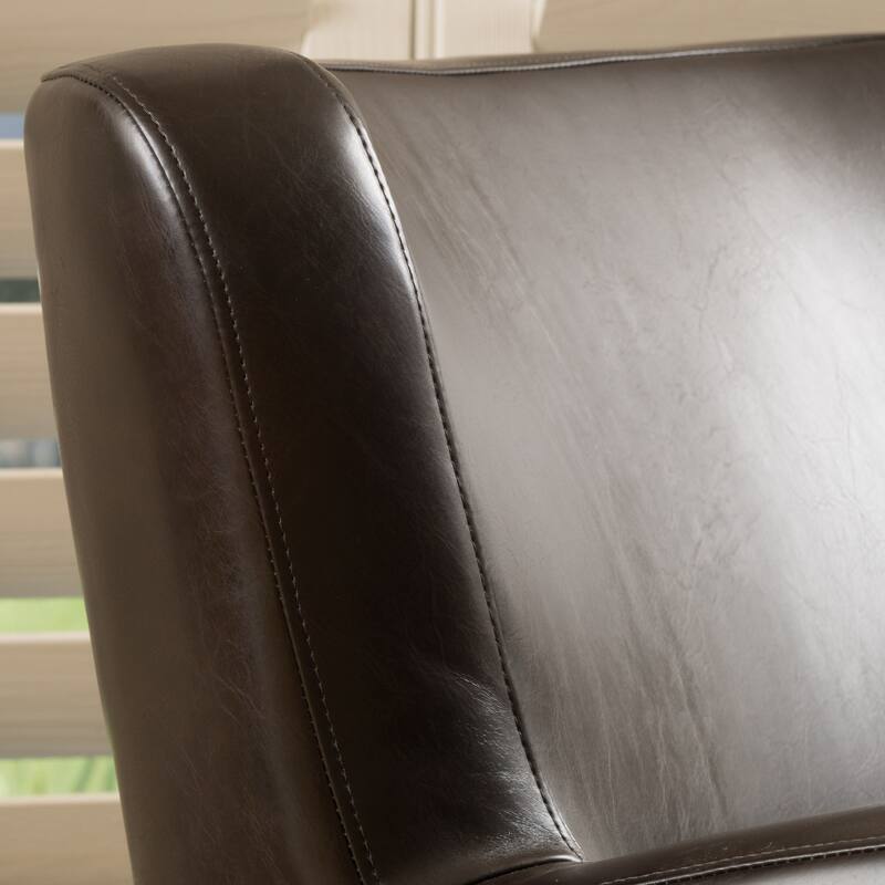 Christopher Knight Home - Angelo Bonded Leather Wingback Swivel Club Chair