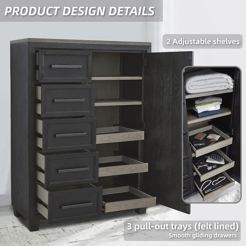 Signature Design by Ashley Foyland Black/Brown Door Chest