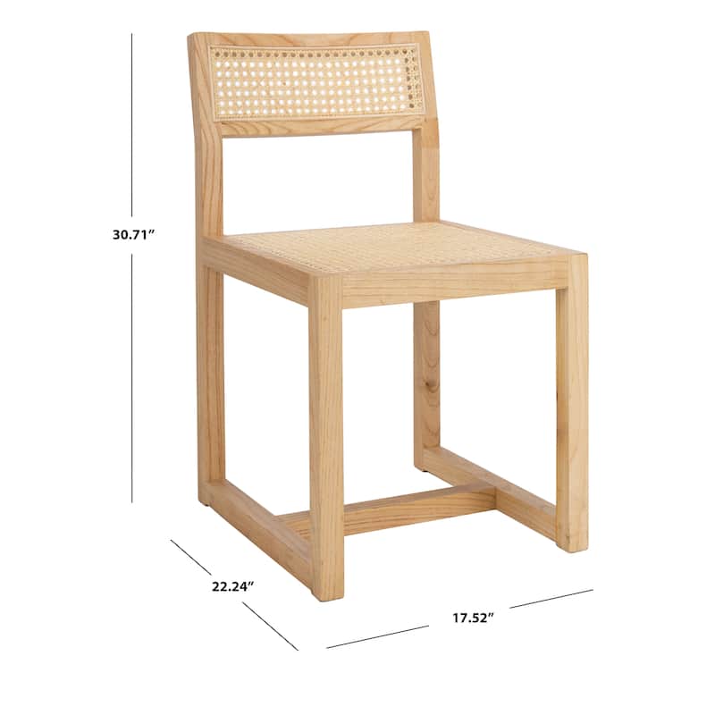 SAFAVIEH Yvonne Cane Dining Chair - 22.2" x 17.5" x 30.7" - 22Wx18Dx31H