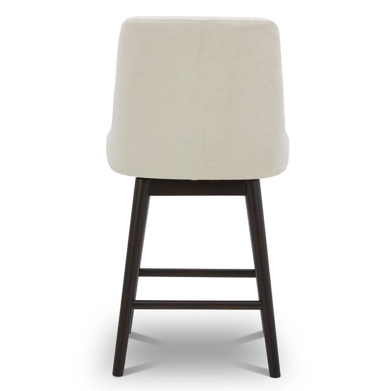 Spruce & Spring Hazel Upholstered Counter Height Swivel Barstool with Back