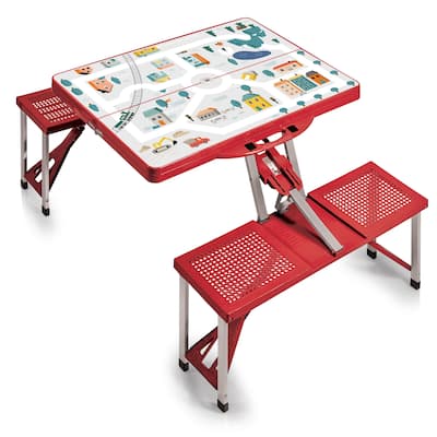 Oniva Outdoor Play Town Picnic Table, (Red)