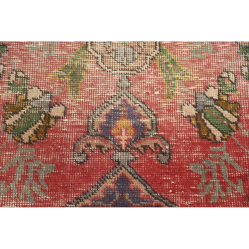 Hand Knotted Oriental 100% Wool Carpet Traditional Floral Pink Tabriz Area Rug - 4' 10'' X 3' 2''