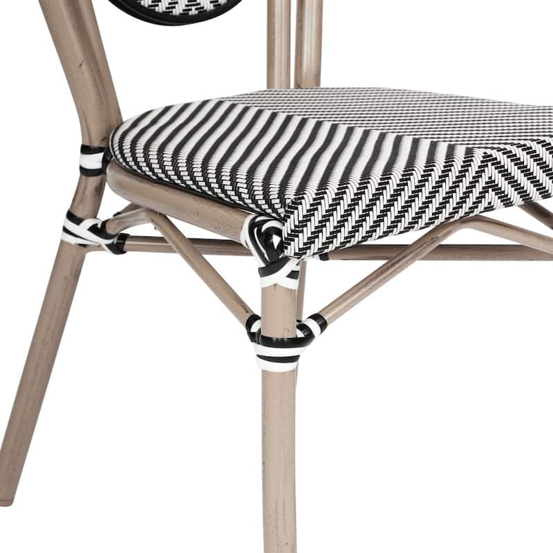 4 Pack All-Weather Commercial Paris Chairs with Metal Frames