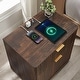 preview thumbnail 34 of 34, Fluted Nightstand Set of 2 with Charging Station, 2 Drawer End Table