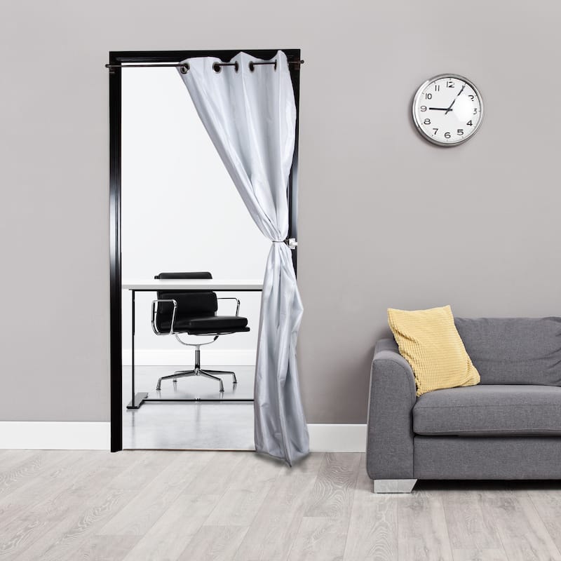 Adjustable Magnetic Curtain Rod - Steel Drapery Rod - Elegant Home Decor - 48