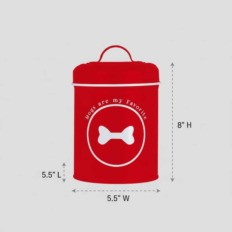 Amici Pet Dogs Favorite Metal Food Canister Medium - 64oz