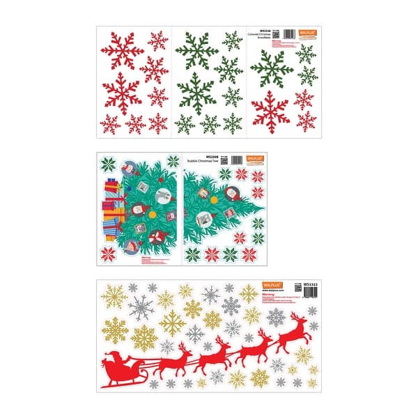 Snowflake Gem Stickers (Pack of 80) Christmas Craft Supplies
