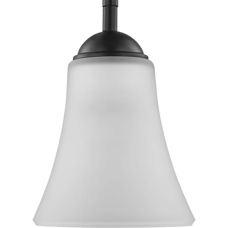 Classic Collection One-Light Antique Bronze Etched Glass Traditional Pendant Light - 7.480" x 14.570" x 9.250" - 7.480" x 14.570" x 9.250"