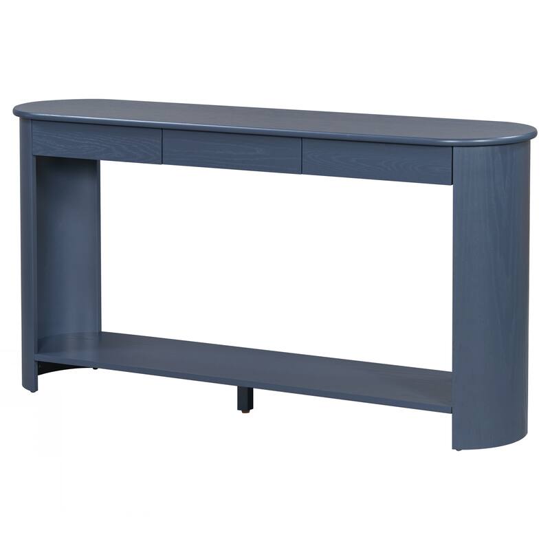 Console Table with 3 Drawers,Farmhouse Entryway Table with Shelf