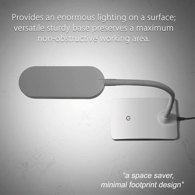 Super Bright Small Desk Lamp with USB Charging Port - 6.5"D x 4"W x 21"H