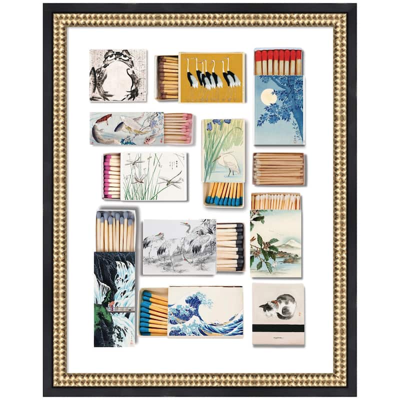Kate and Laurel Japanese Matchbooks by Megan Ryan Framed Wall Art Print - 16x20